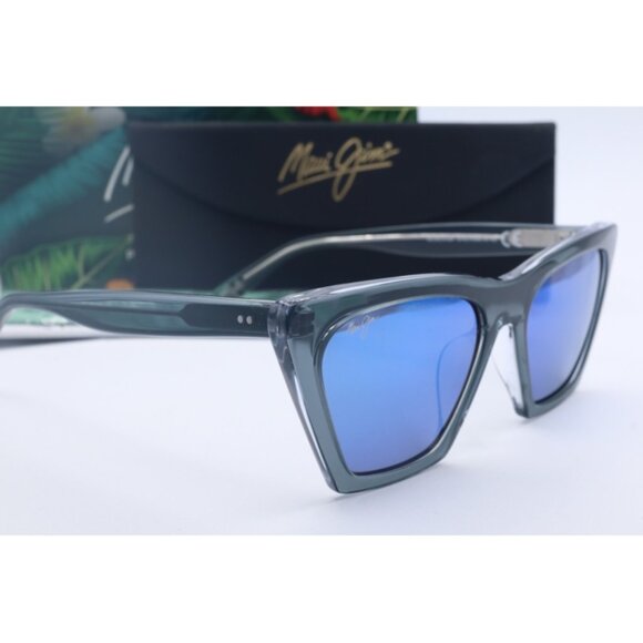 Maui Jim Kini Kini MJ 849-27E Translucent Cat Eye Sunglasses Blue polarized Lens main image 4